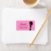 311 Fashion-American American Curly Hair Labels Adressaufkleber (Insitu)