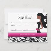 311 Fashionista Geschenkkarte Afrikanischer Amerik (Rückseite)