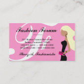 311 Fashionista-Platin-Blondine TAN Visitenkarte (Rückseite)