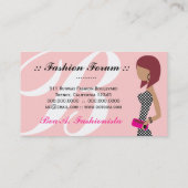 311 Fashionista-Pulver mein Nasen-rosaroter Visitenkarte (Rückseite)
