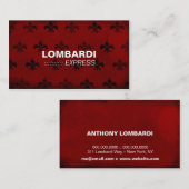 311-FLEUR DE GRUNGE RED VISITENKARTE (Vorne/Hinten)