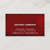 311-FLEUR DE GRUNGE RED VISITENKARTE (Rückseite)