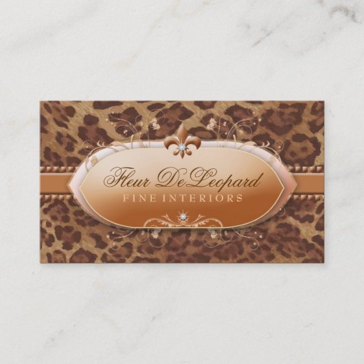 311 Fleur De Leopard mit Diamanten Visitenkarte (Vorderseite)