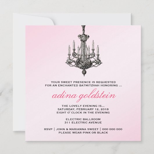 311-Französin Budoir| Vintag Pink - Einladung (Rückseite)