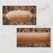 311 freches Snakeskin Bling Visitenkarte (Vorne/Hinten)