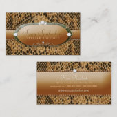 311 freches Snakeskin - Gold u. Grün Visitenkarte (Vorne/Hinten)