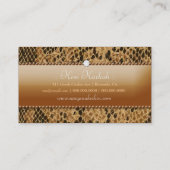 311 freches Snakeskin - Gold u. Grün Visitenkarte (Rückseite)