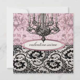 311 Frenchie Budoir Vintag Pink Invite Einladung