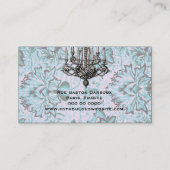 311-Frenchie Budoir | Vintager Türkis Visitenkarte (Rückseite)