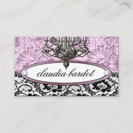 311-Frenchie Budoir | Vintages Rosa Visitenkarte