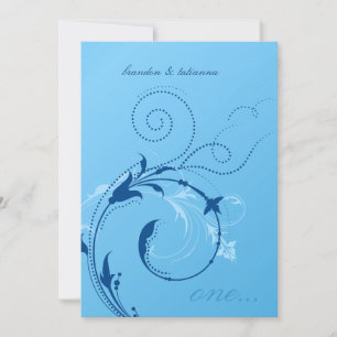 311-gepunkteter Wunsch  Blauer Kornblume Einladung