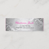 311 Geschenkboxen-Süsse-gewellter blonder Damast Mini Visitenkarte (Rückseite)