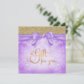 311 Geschenkgutachten für Lila Imitate Glitzer (Stehend Vorderseite)