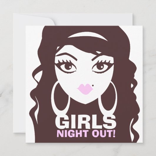 311 Girls Night Out {Luscious Lash Girl} Einladung (Vorderseite)