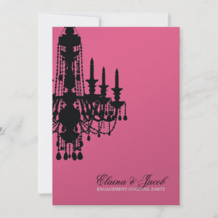 311-Glitz Chandelier - Einladung Metallische Rose