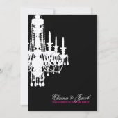 311-Glitz Kronleuchter - Einladung Metallic Silver (Vorderseite)