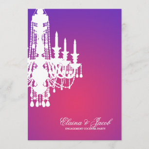 311-Glitz Leuchter - Einladungs-lila Strahlen Einladung