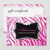 311 Glitzer Zebra Pink Geschenkgutschein (Vorne/Hinten)