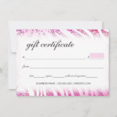 311 Glitzer Zebra Pink Geschenkgutschein (Rückseite)