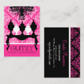 311 Glitzie Candie Black Table Pink Rokoko Platzkarte (Vorne/Hinten)