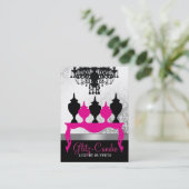311 Glitzie Candie Pink Table Visitenkarte (Stehend Vorderseite)