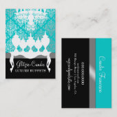 311 Glitzie Candie Türkis u. Schwarzes Visitenkarte (Vorne/Hinten)