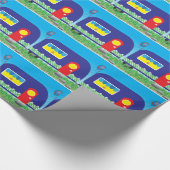 311 glücklicher Lagerbewohner-niedliche coole Geschenkpapier (Ecke)