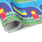 311 glücklicher Lagerbewohner-niedliche coole Geschenkpapier (Rolleneckpunkt)