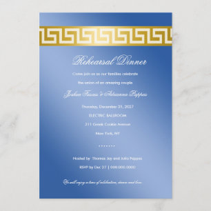 311 Golden Blue Einladung