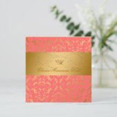 311-Golden diVine Mango Süß 16 Einladung (Stehend Vorderseite)