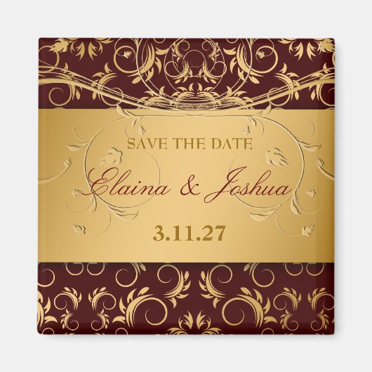 311-Golden diVine Save the Date Magnet (Vorne)
