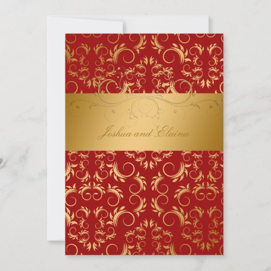 311-Golden diVine| Süßkirschrot Einladung (Vorderseite)