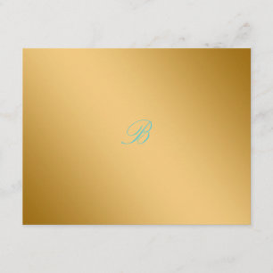 311-Golden diVine Turquoise Rapture RSVP Karte