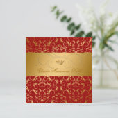 311-Golden erahnen süße Kirschrot-Bonbon 16 Einladung (Stehend Vorderseite)