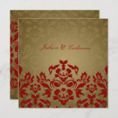  311-Golden Flame Square Einladung (Vorne/Hinten)