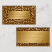 311 goldene göttliche schokoladenbraune visitenkarte (Vorne/Hinten)