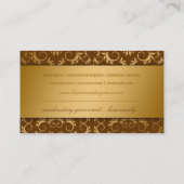 311 goldene göttliche schokoladenbraune visitenkarte (Rückseite)