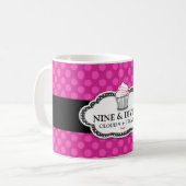 311 göttliche rosa Punkte Kaffeetasse (Vorderseite Links)