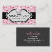 311 göttliche rosa Tupfen-kleine Kuchen Visitenkarte (Vorne/Hinten)