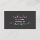 311 göttliche rosa Tupfen-kleine Kuchen Visitenkarte (Rückseite)