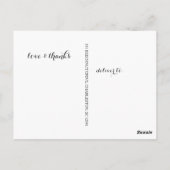 311 Graue glücklich je nach floraler Dankeschön Postkarte (Rückseite)