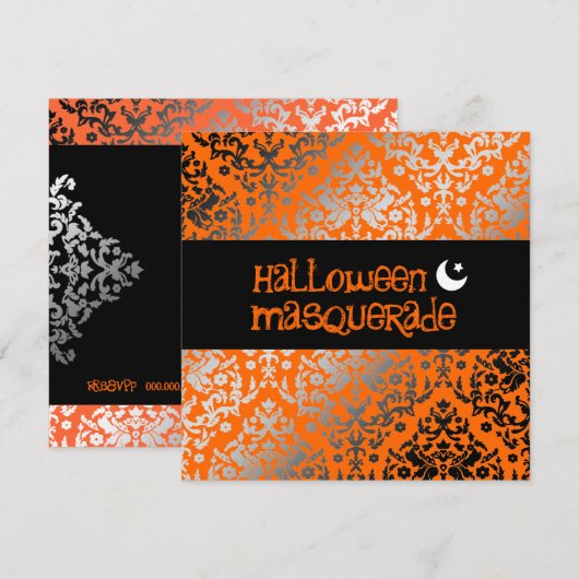 311-Halloween-Masquerade Einladung (Vorne/Hinten)