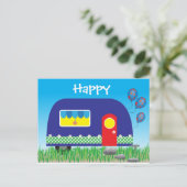 311 Happy Camper Niedliche Coole Geschenke Postkarte (Stehend Vorderseite)