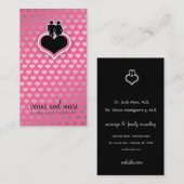 311 Heirat-Therapeut-Rosa Visitenkarte (Vorne/Hinten)