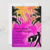 311 heiße das Havana-Nachtlila Schwarze laden ein Einladung (Vorderseite)