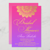 311 Henna Pink Lila Ombre Einladung (Vorne/Hinten)