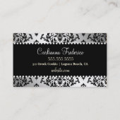 311-Icing auf dem Kuchen-metallischen Silber Visitenkarte (Rückseite)