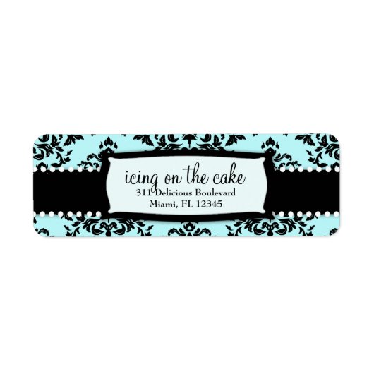 311 Icing on the Cake Etwas Blue Address Label (Vorne)
