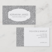 311 Imitat versilbert Schein-Glitzer Visitenkarte (Vorne/Hinten)