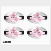 311 Imitate aus Luxuskuchen Silberner Hintergrund Ovaler Aufkleber (Blatt)